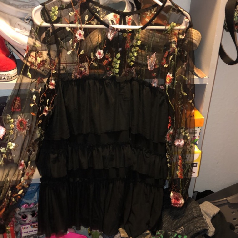 Flower & lace shirt